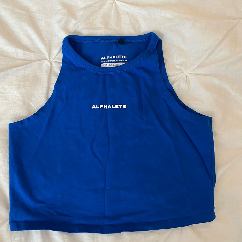 Blue crop top